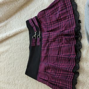 Vintage Morbid plaid skirt